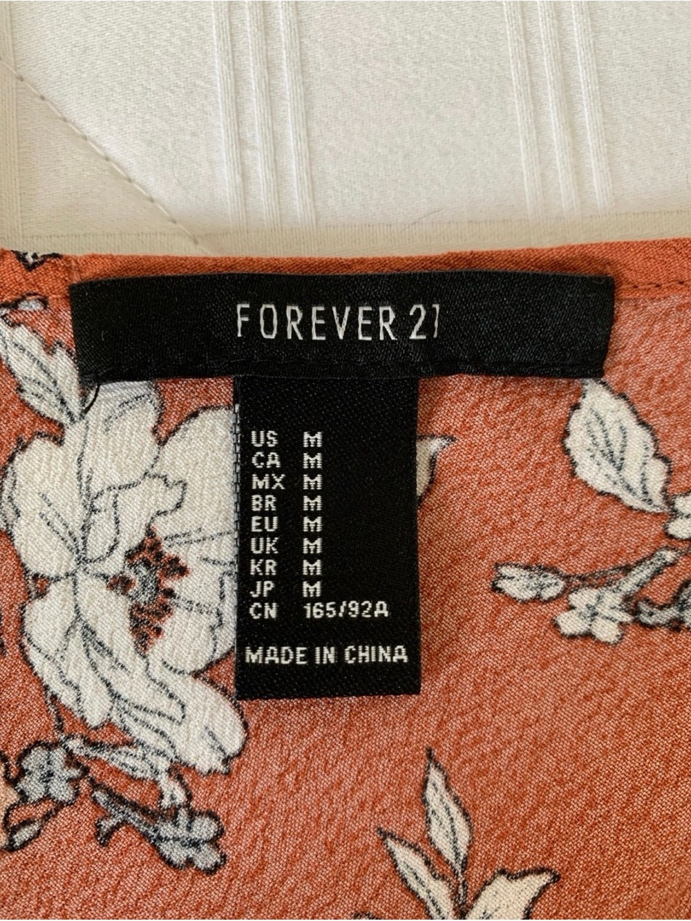 Forever 21 Rust Floral Button-Front Camisole - Picture 4 of 5